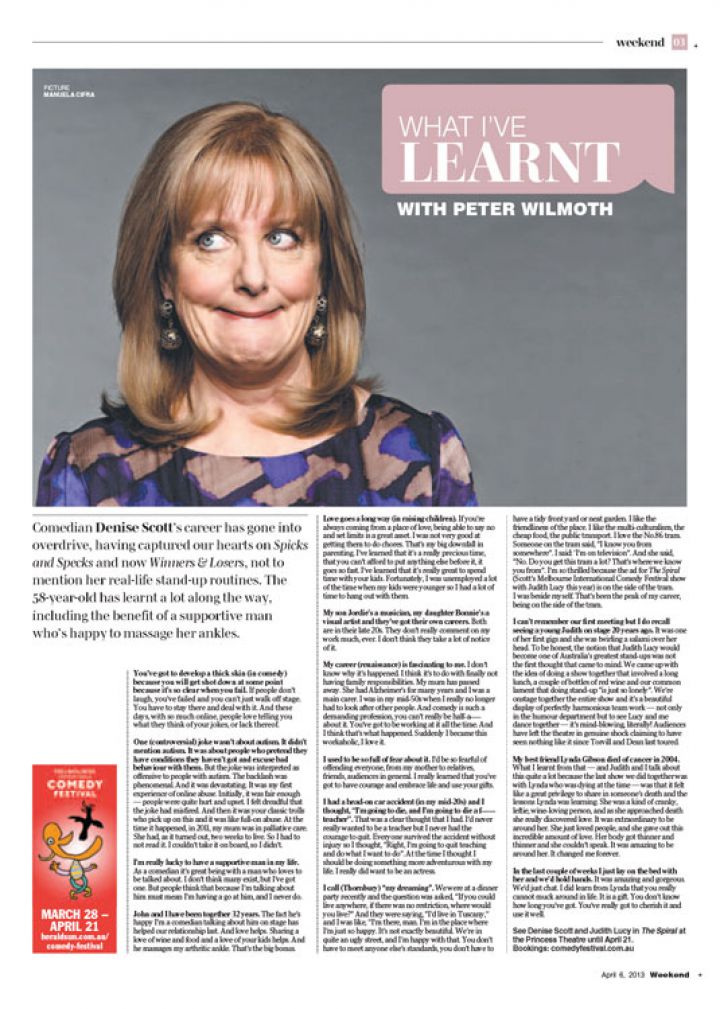 What I’ve Learnt - Denise Scott