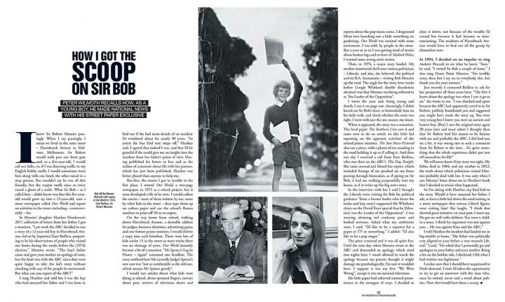 Features - How I Got the Scoop on Sir Bob